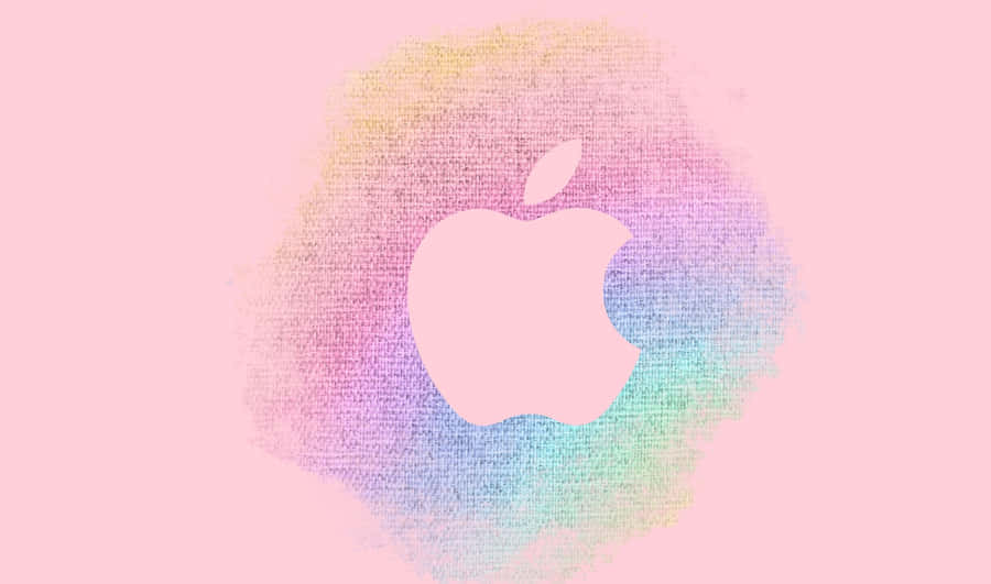 2440x1440niedliches pinkes Apple-Logo-Hintergrundbild.