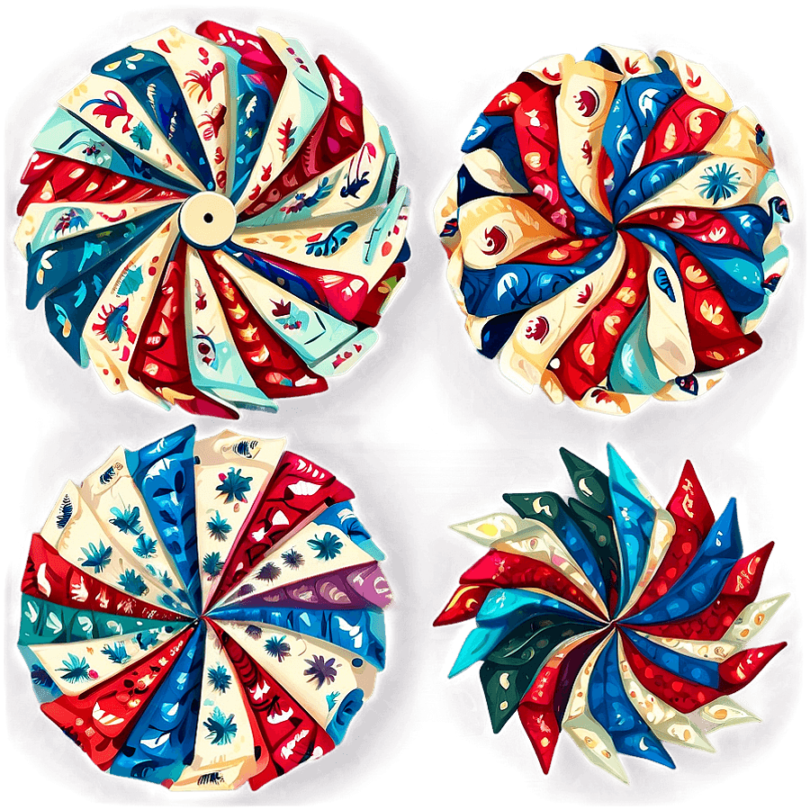 Vintage Pinwheel Collection PNG 39