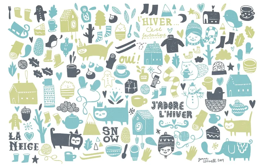 Winter Elements Creative Pattern
