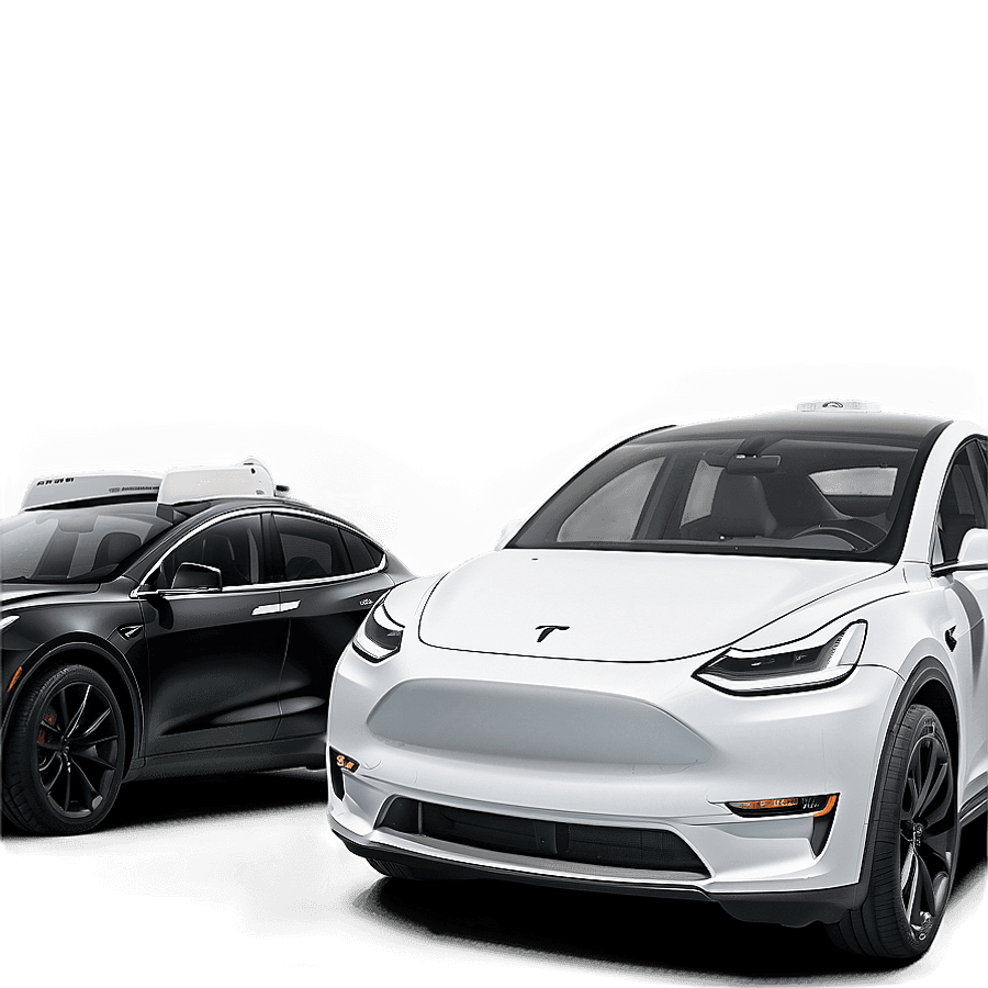 Tesla Model Y with Roof Rack PNG epn