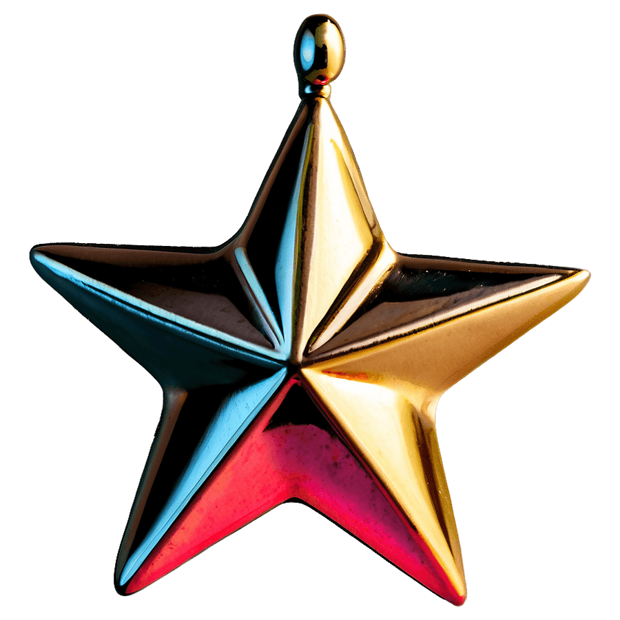 Gold Star Badge PNG 05232024