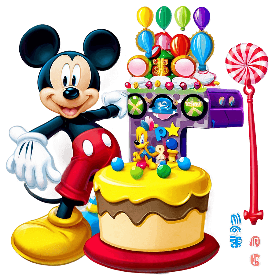 Mickey and Friends Birthday Party PNG dap