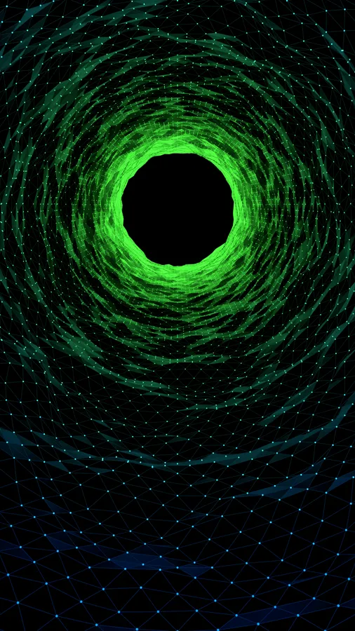 3d Iphone Green Vortex