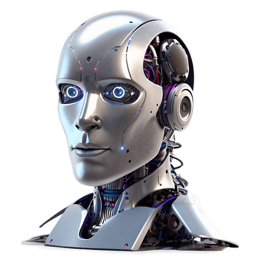 AI Robot Head Illustration PNG 06212024