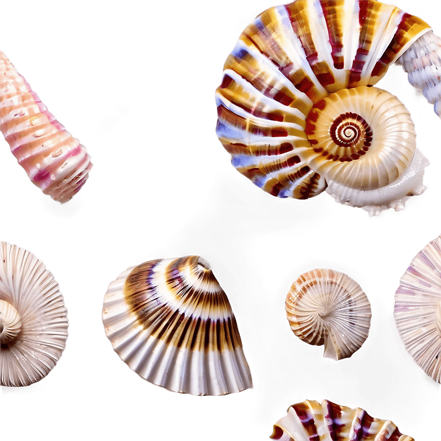 Spiral Sea Shells PNG 06212024