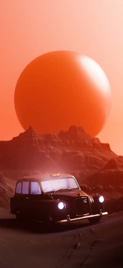 Taxi Retro Futuristico su Marte