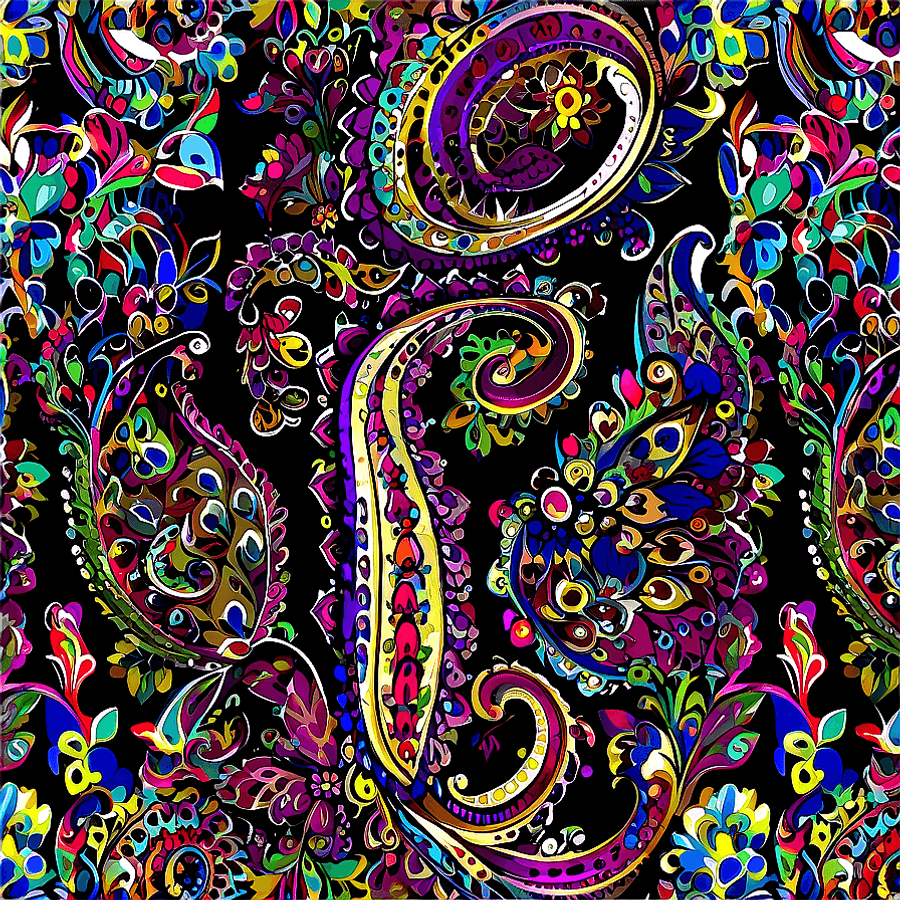 Paisley Fabric Texture PNG 34