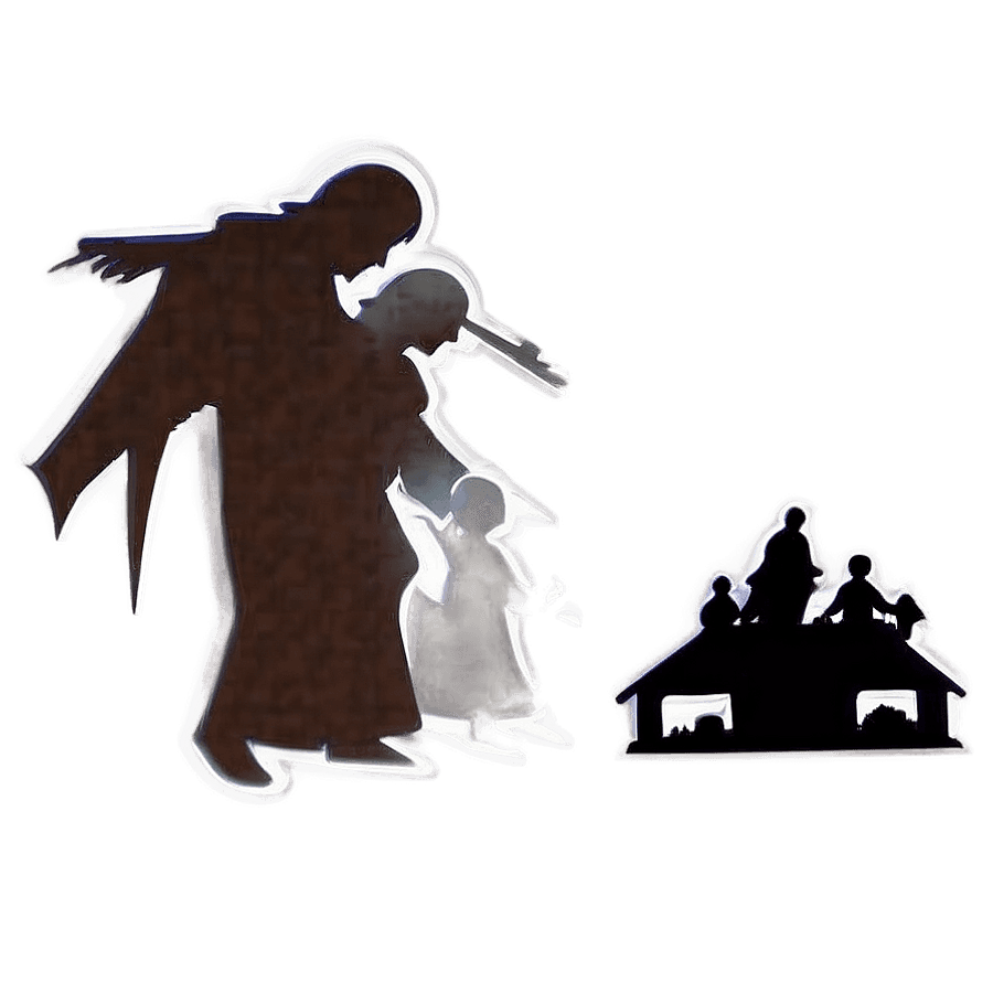 Nativity Scene Silhouette PNG nlf