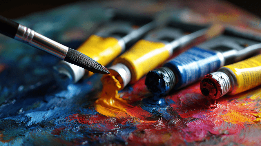 palette,paint,brush,acrylic,art,creative,vibrant,color,painting,studio