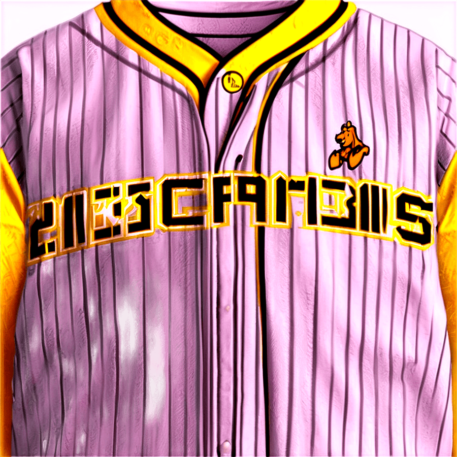 Yellow Baseball Jersey PNG rno91