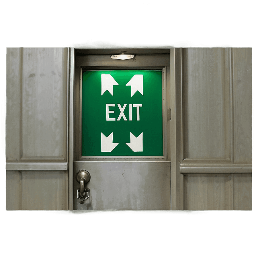 Exit Sign on Door PNG sdp92