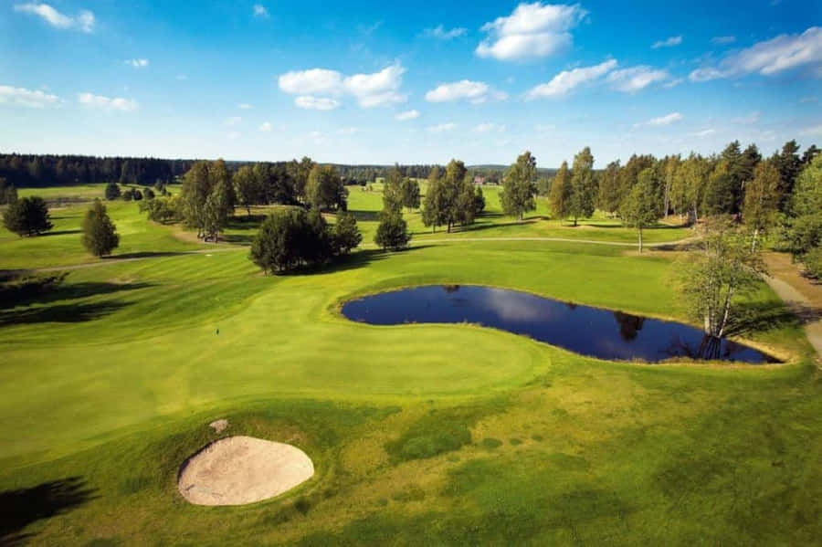 Karlstad Sverige Golfbana Sommarutsikt