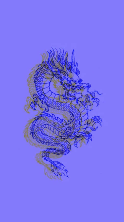 Illustrazione Artistica di Drago Blu