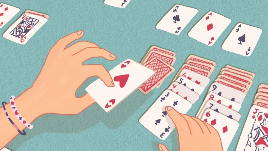 Solitaire digital art wallpaper