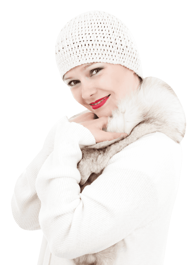 Elegant Womanin Winter Attire