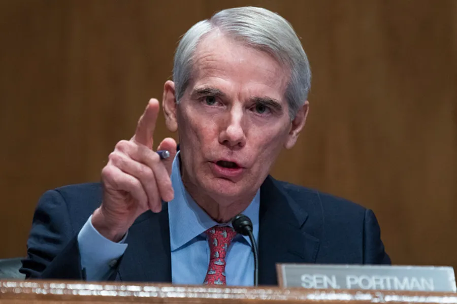 Rob Portman Expressively Gesturing During a Discussion