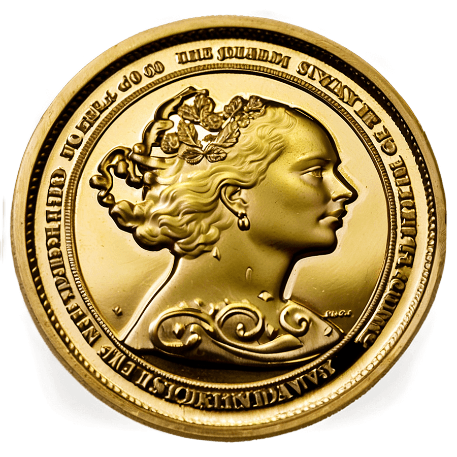 Gold Sovereign Coins PNG 71