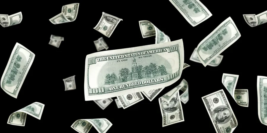 Money Falling Background