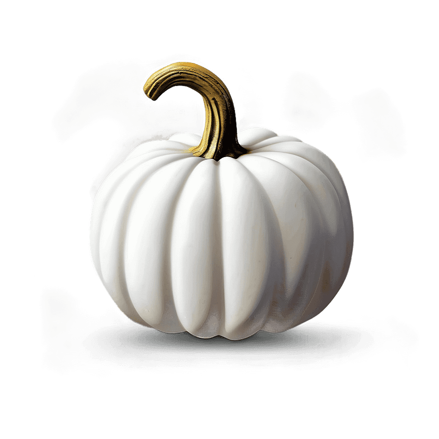 White Pumpkin Scene PNG vwo