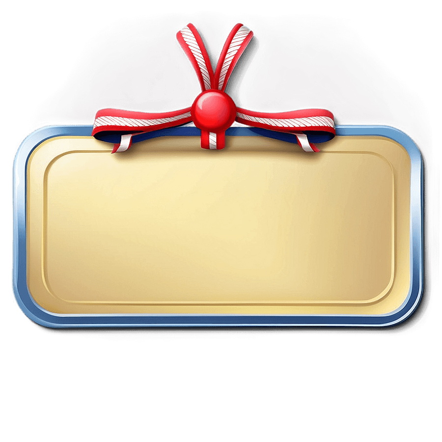 Name Tag with Ribbon PNG 05252024