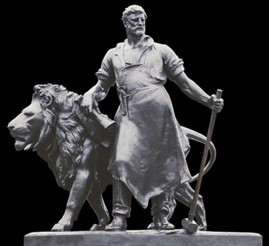 Manand Lion Statue Sculpture