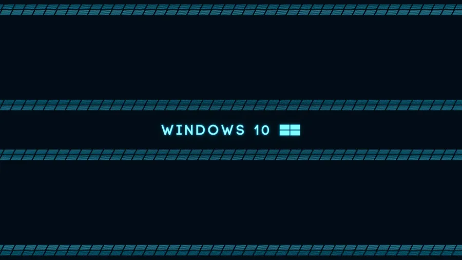 Digital Blue Windows Computer Lock Screen