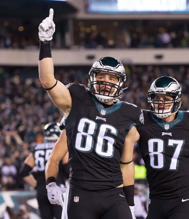 Zach Ertz Celebrando Vitória