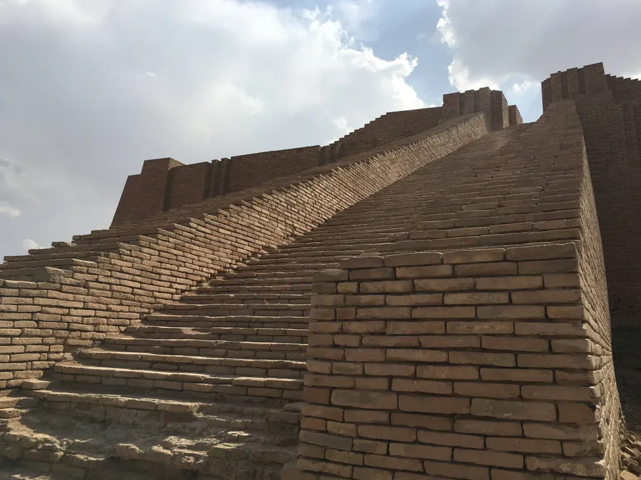 Majestic View of Ur Cityscape Under White Clouds