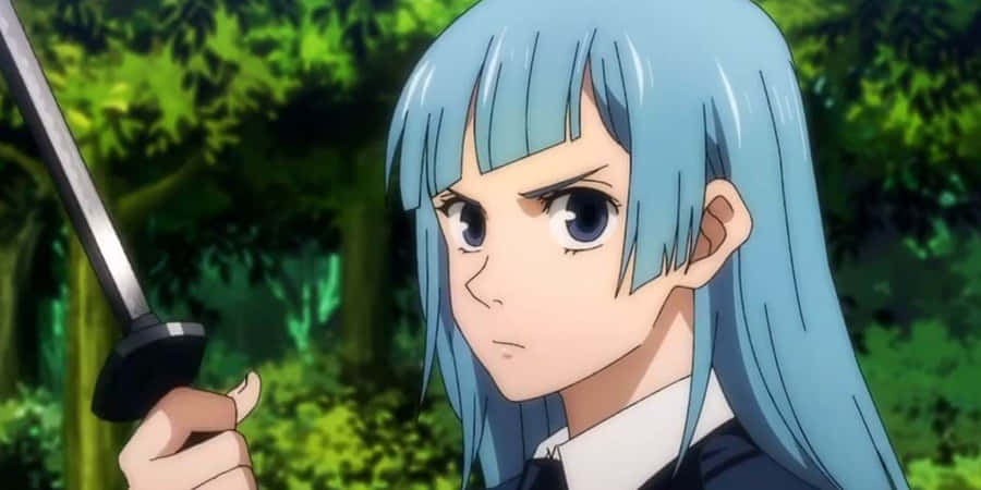 Kasumi Miwa Anime-Charakter Mit Schwert