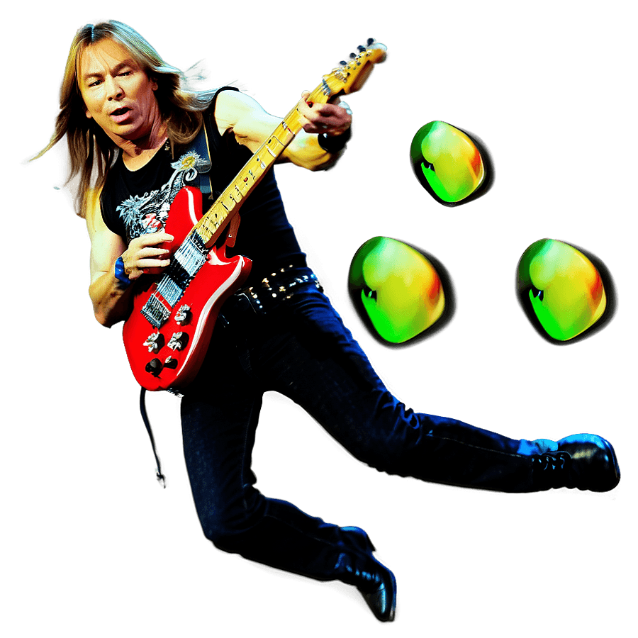 Iron Maiden Guitarist Dave Murray PNG 06232024