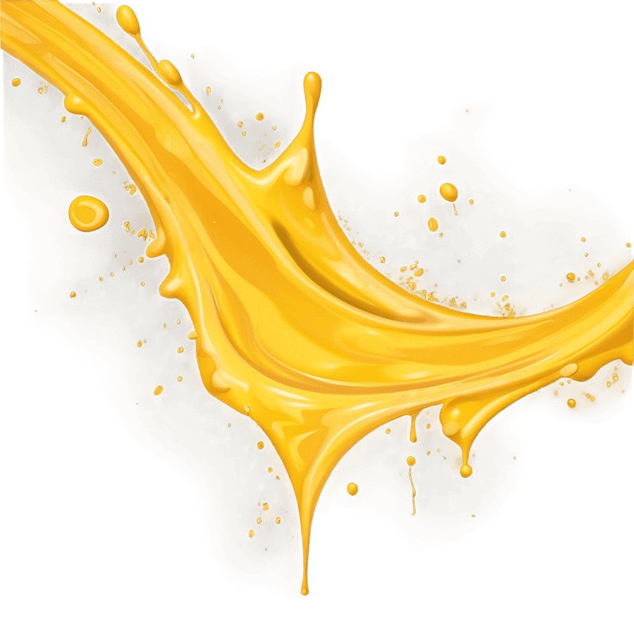 Abstract Yellow Aesthetic Painting PNG 10