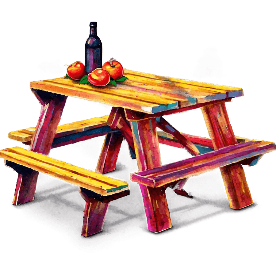Picnic Table Decor PNG vde14