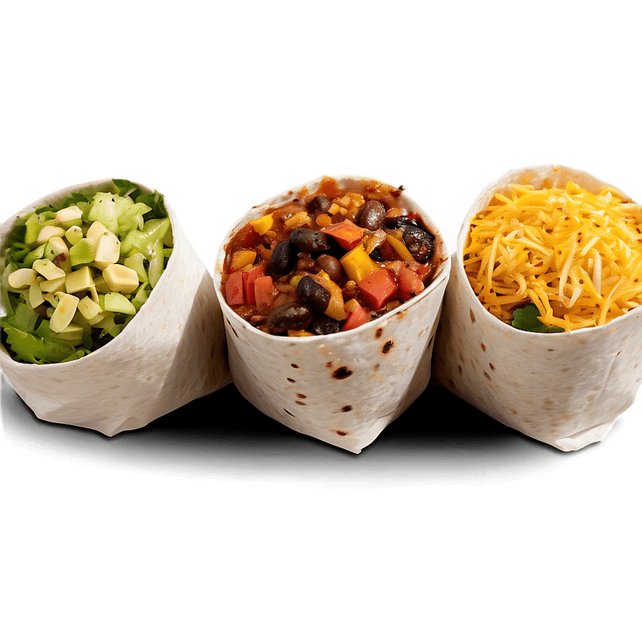 Vegetarian Burrito Feast PNG 33