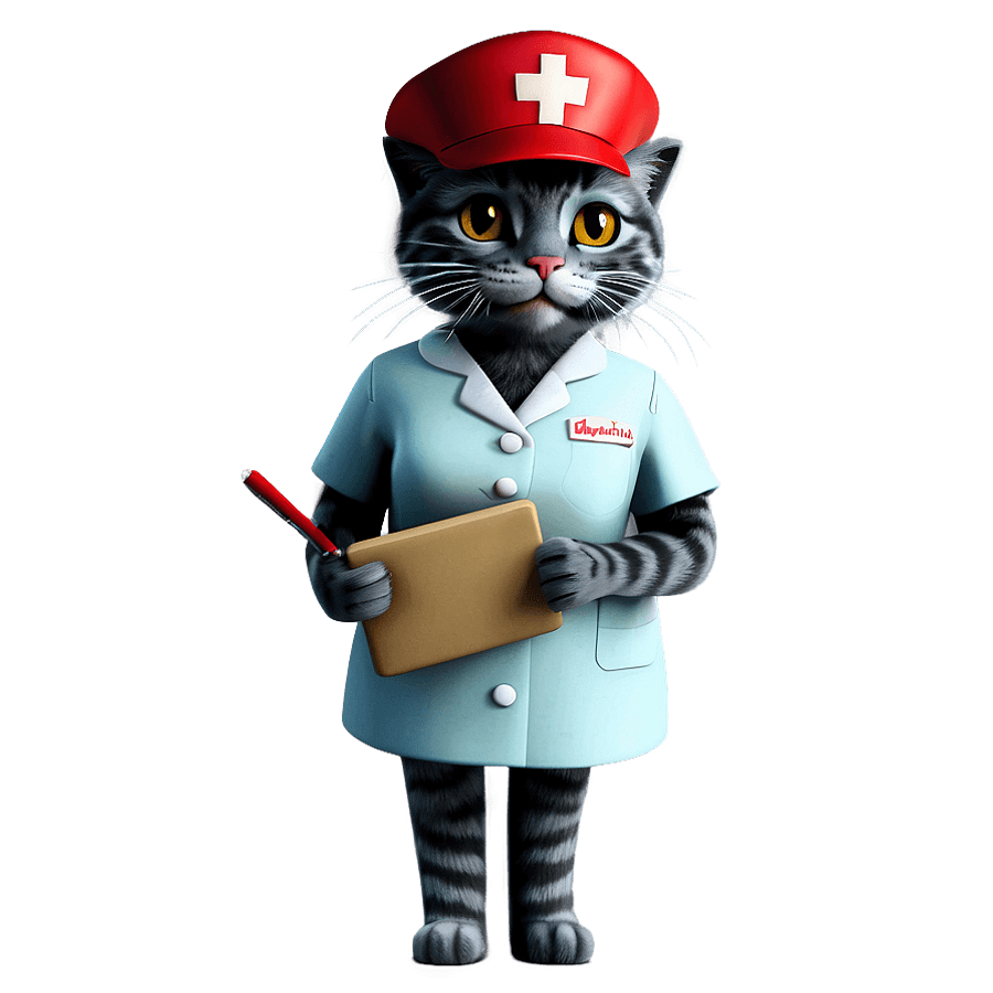 Nurse Cat Emoji PNG 05252024