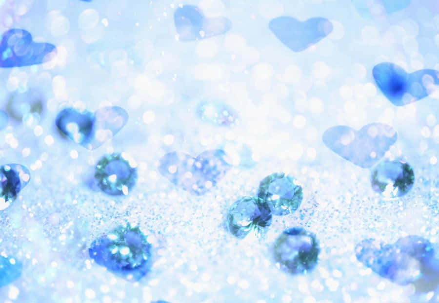 Einemakellose Darstellung von blauen Diamanten.