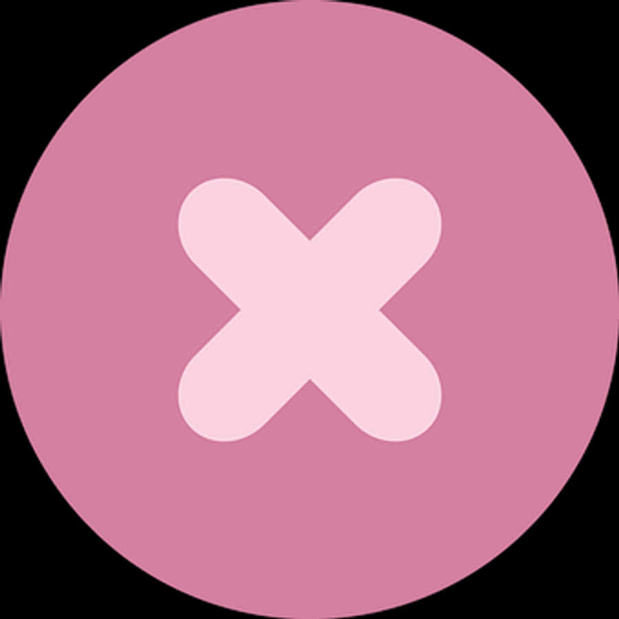 Pink Cross Circle Icon