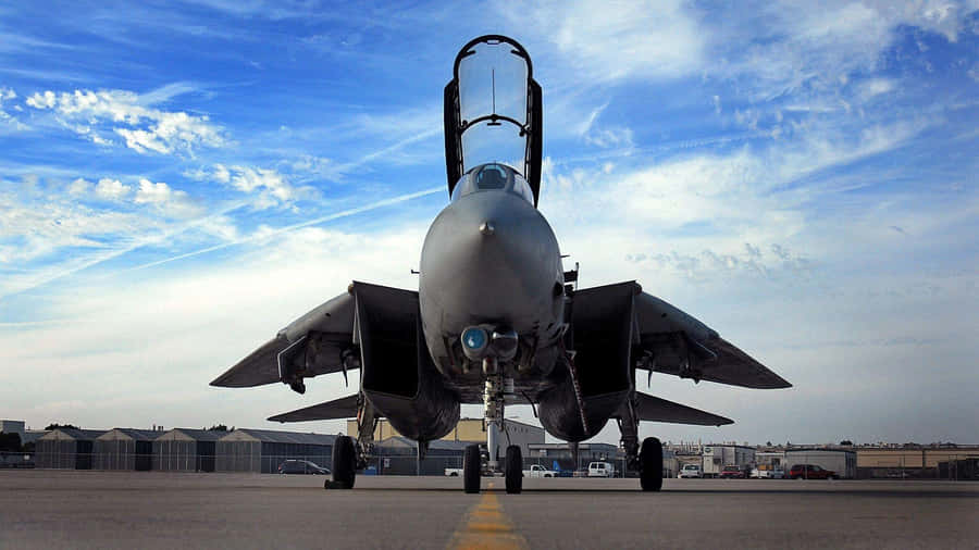 F14 Jet auf dem Rollfeld