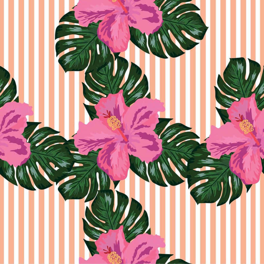Pattern Floreale di Ibisco Hawaiano