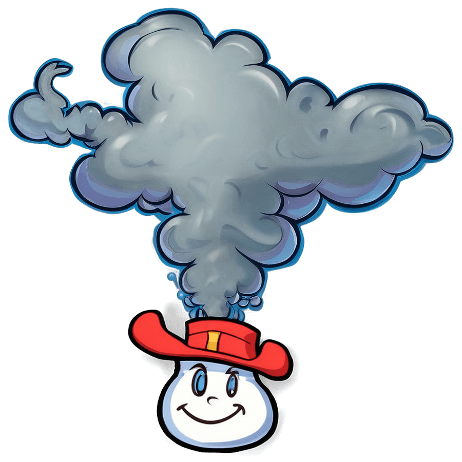 Cartoon Poof Smoke PNG mwq92