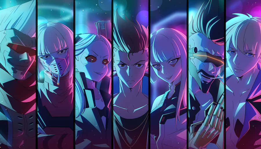 Cyberpunk Anime-Charakter Montage