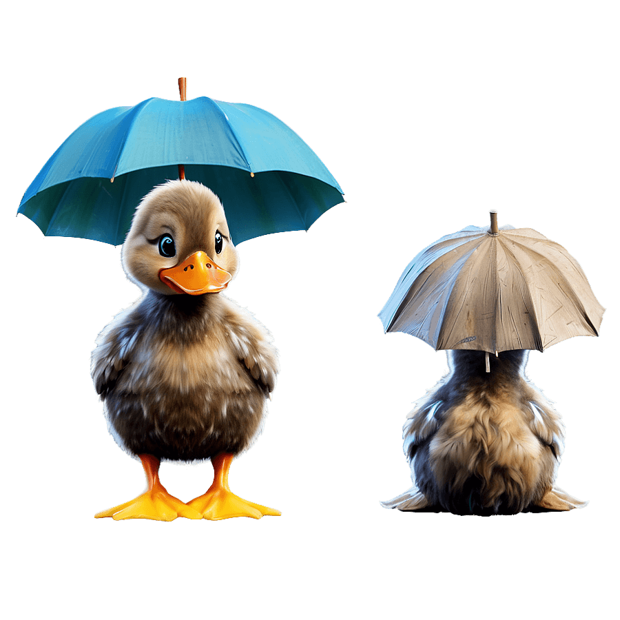 Little Duck with Umbrella PNG pov82