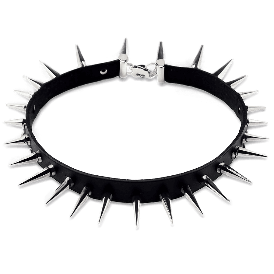 Spiked Choker in Matte Black PNG cns38