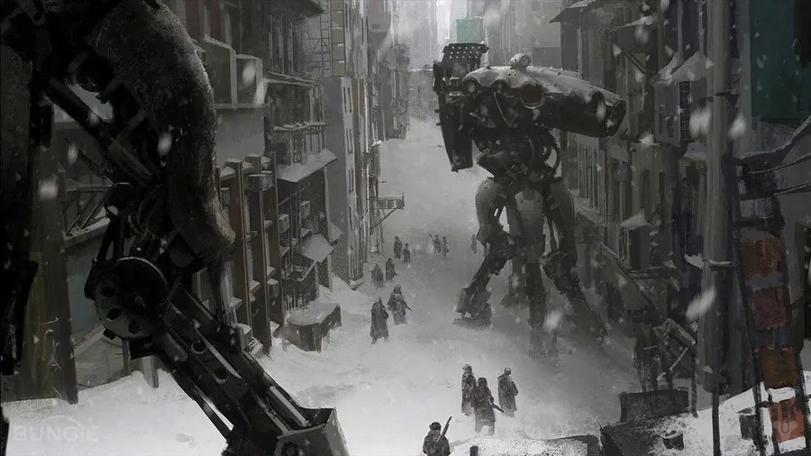 Destroyed City Background