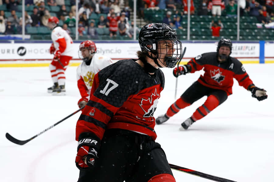 Connor Bedard Kanadischer Hockeyspieler in Aktion