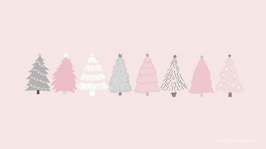 Pastell Weihnachtsbaum Sammlung