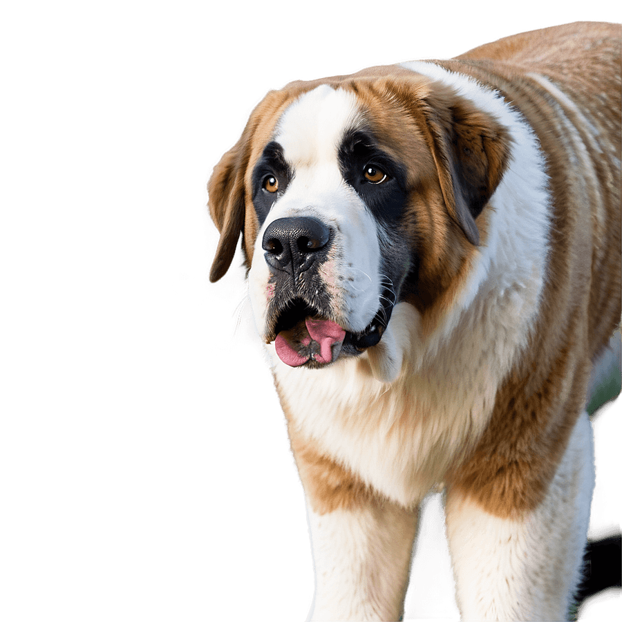 Majestic St Bernard Standing PNG 97