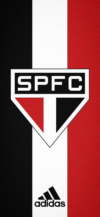 Adidas og Sao Paulo FC logoer på baggrunden.