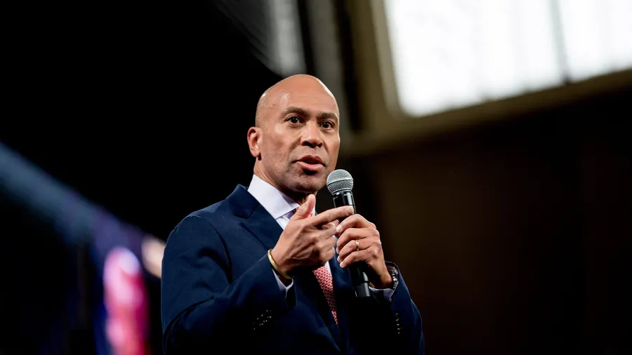 Deval Patrick delivering a profound speech