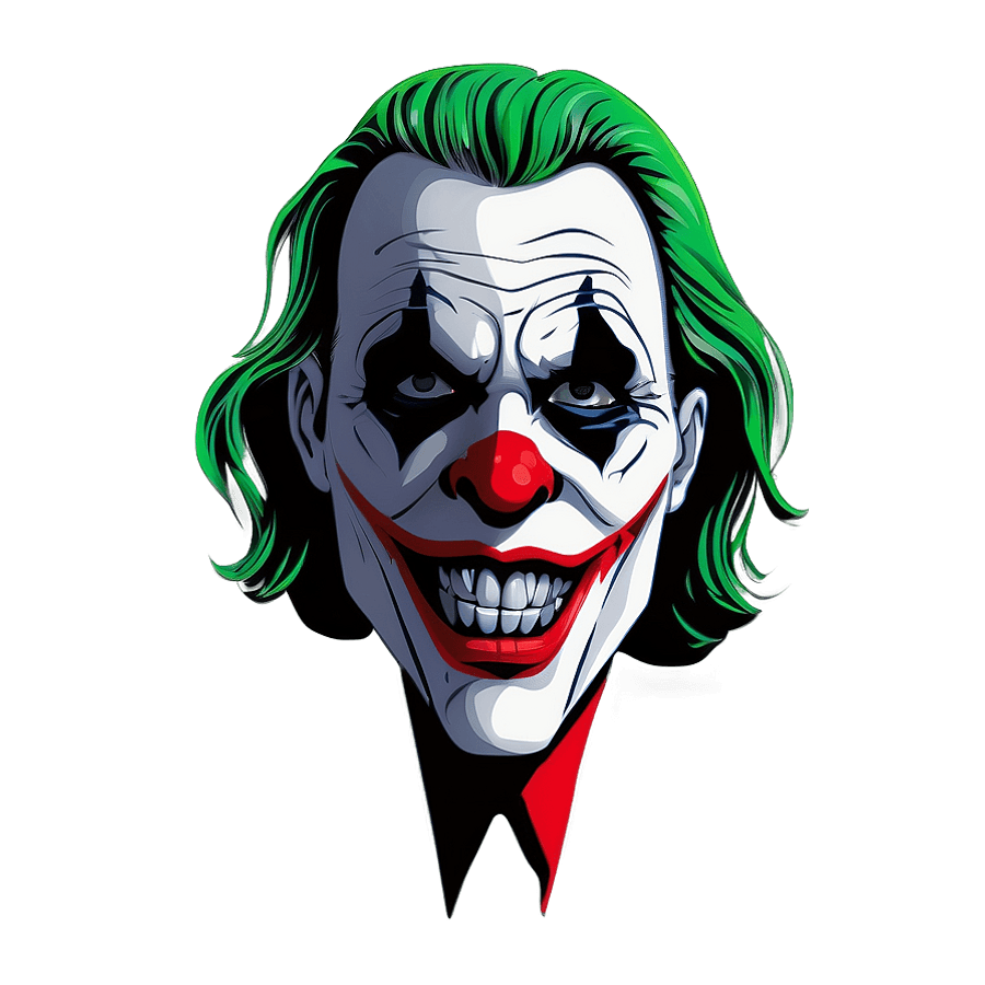 Joker Face Illustration PNG ajh