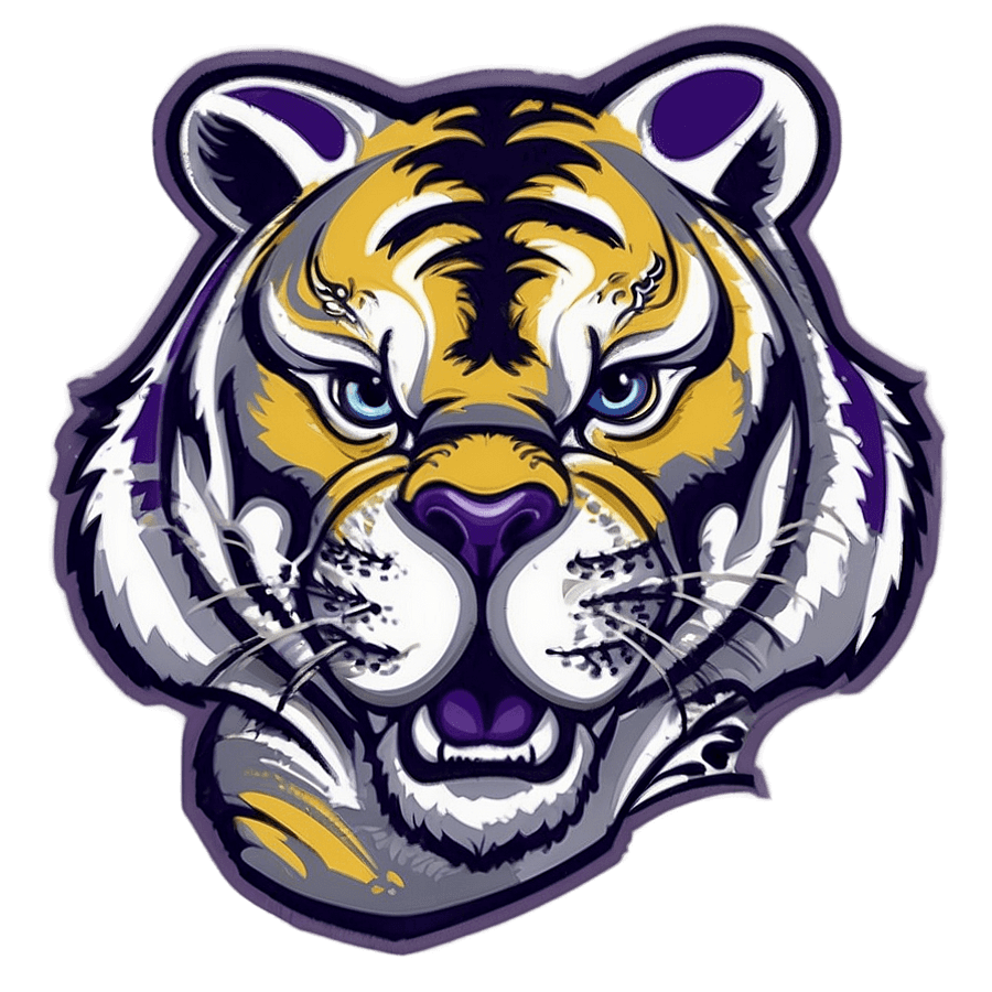 LSU Tigers Modern Logo PNG 11